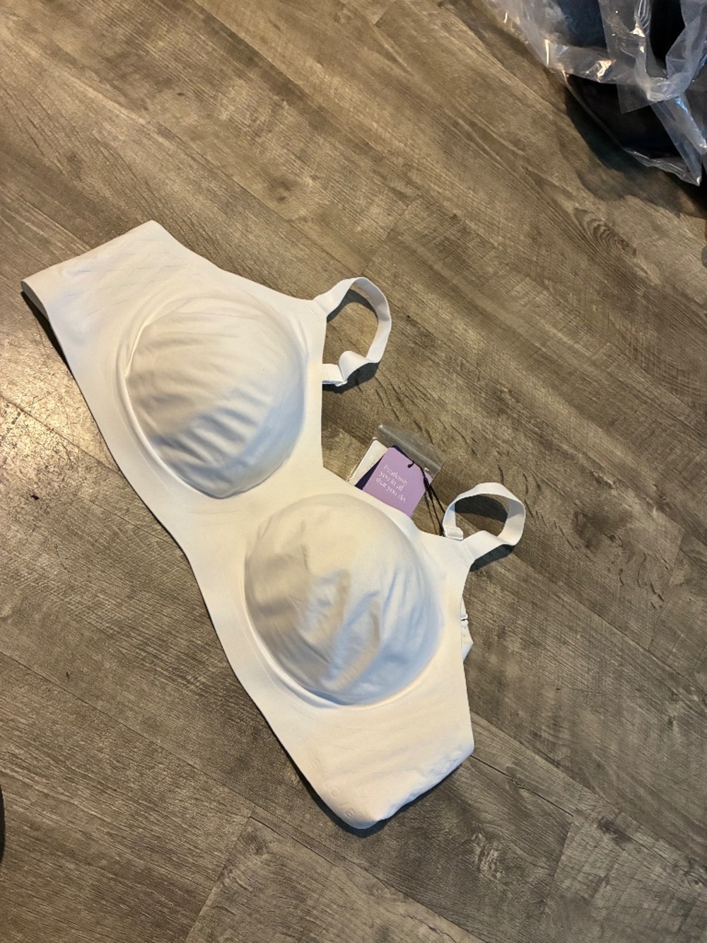 Women’s Honeylove Silhouette Bra White New SZ XL NWT